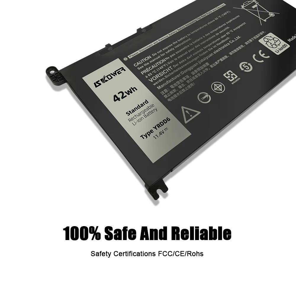 SKOWER YRDD6 11.4V 42Wh بطارية الكمبيوتر المحمول لديل انسبايرون 14 5480 5482 5481 5485 5491 5591 5593 3583 3582 3493 3593 5584 5493