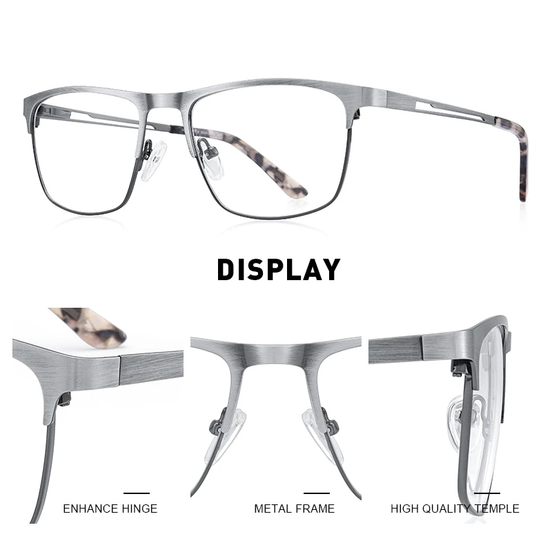 MERRYS DESIGN Men Classic Titanium Alloy Optical Glasses Frame Women Ultralight Square Myopia Prescription Eyeglasses S2281