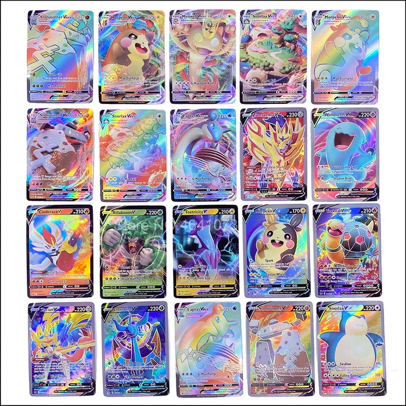 200 300 400 Pcs Pokemon Cards Game Sword Shield V Vmax Tag Team GX EX Mega  Collection Trading Battle English Version Toy - AliExpress 26