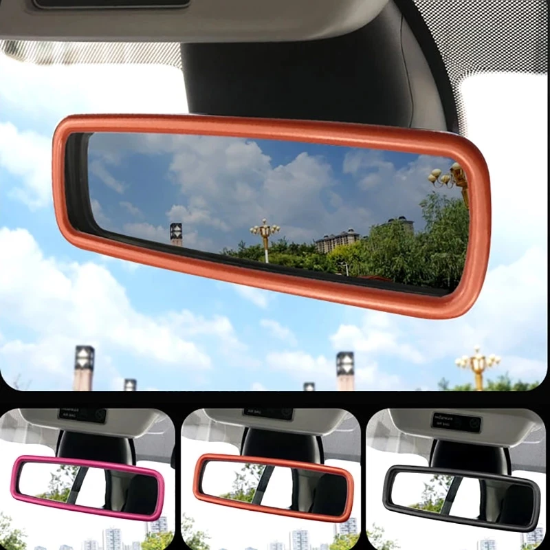 Car interior modeling ABS reversing rearview mirror decorative frame For Mercedes Smart 453 Fortwo Forfour Interior Accessories