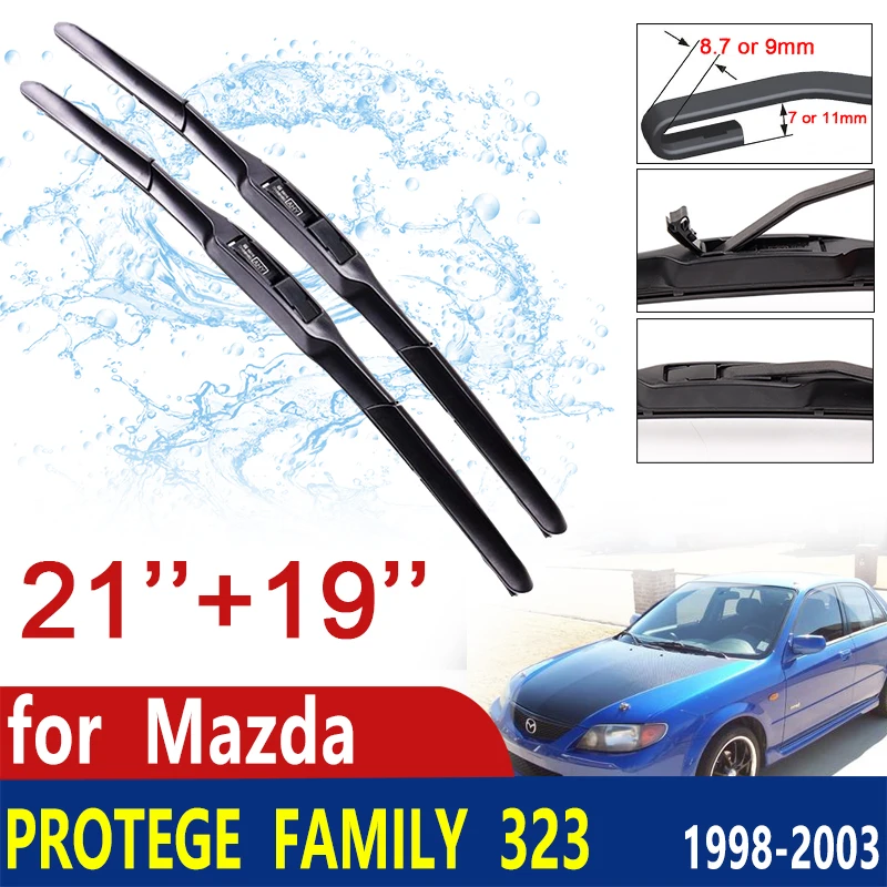 for Mazda Protege Family 323 BJ 1998~2003 1999 2000 2001 2002 Windscreen Windshield Wipers Car Wiper Blade Car Accessories