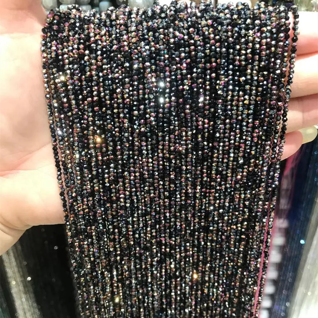 1x2mm 220 stücke AB Farbe Glänzende Kristall Glas Perlen Facettierte Glas Rondel Spacer Rocailles Für Schmuck Machen DIY Erkenntnisse Großhandel – Detail 4