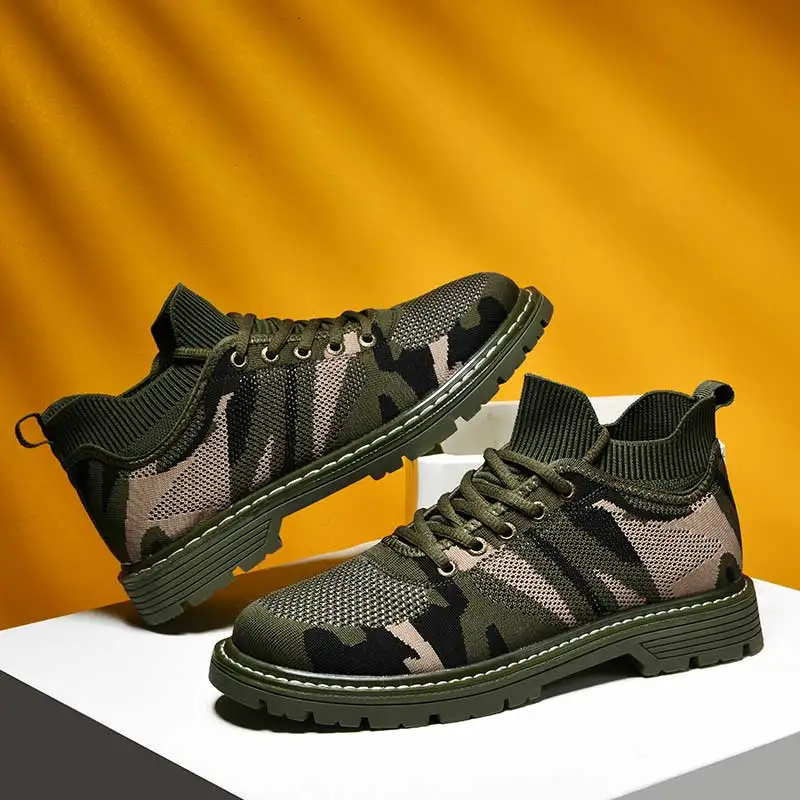 Zapatos informales de camuflaje para hombre, zapatillas cómodas transpirables para caminar, Tenis femeninos, Primavera, 2020