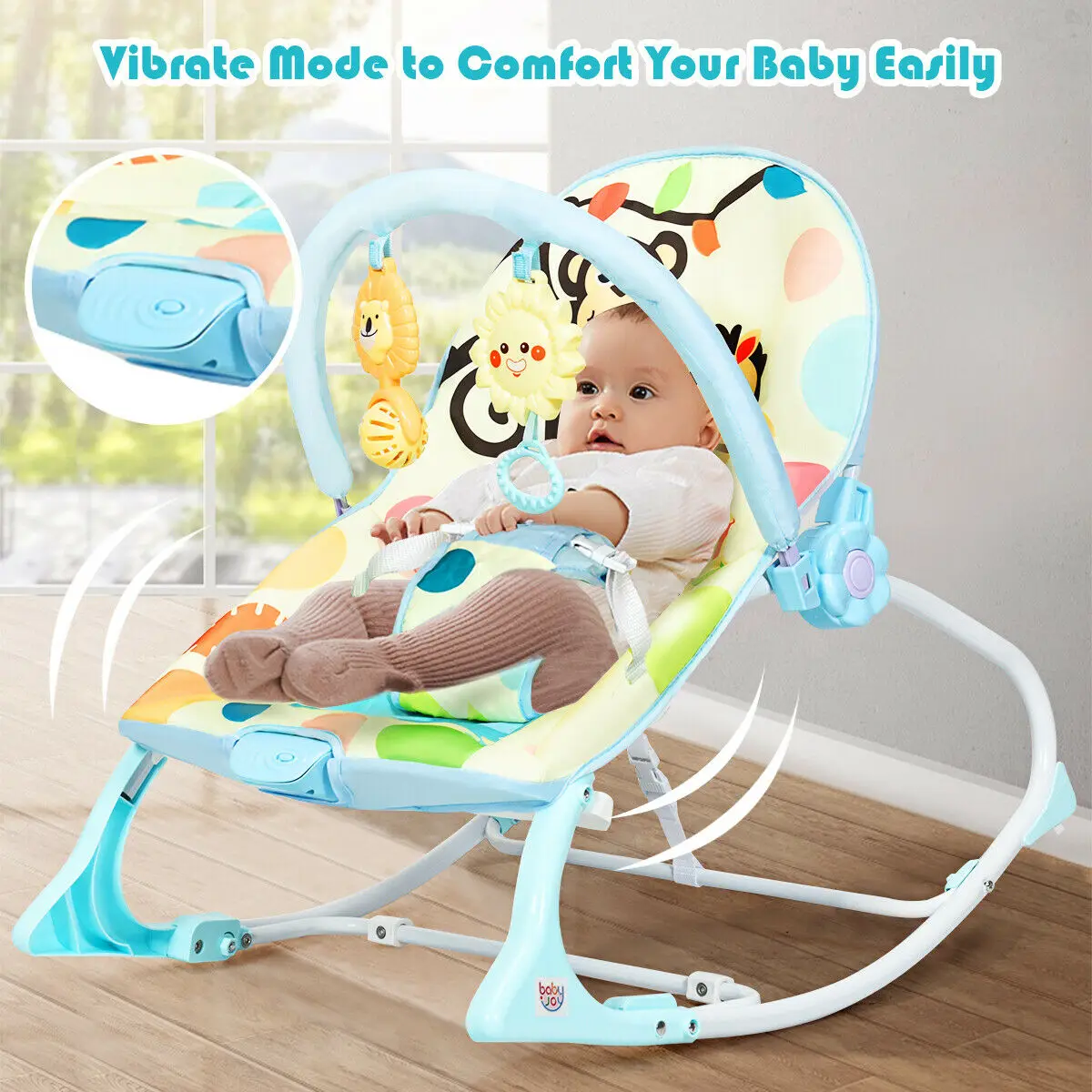 Babyjoy – transat et bascule pour bébé, réglable, avec Vibration, musique