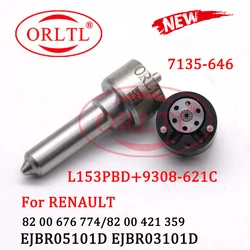 ORLTL EJBR05101D EJBR03101D Diesel Injector Repair Kits Nozzle L153PBD Valve 9308-621C for Delphi RENAULT 8200676774 28239294