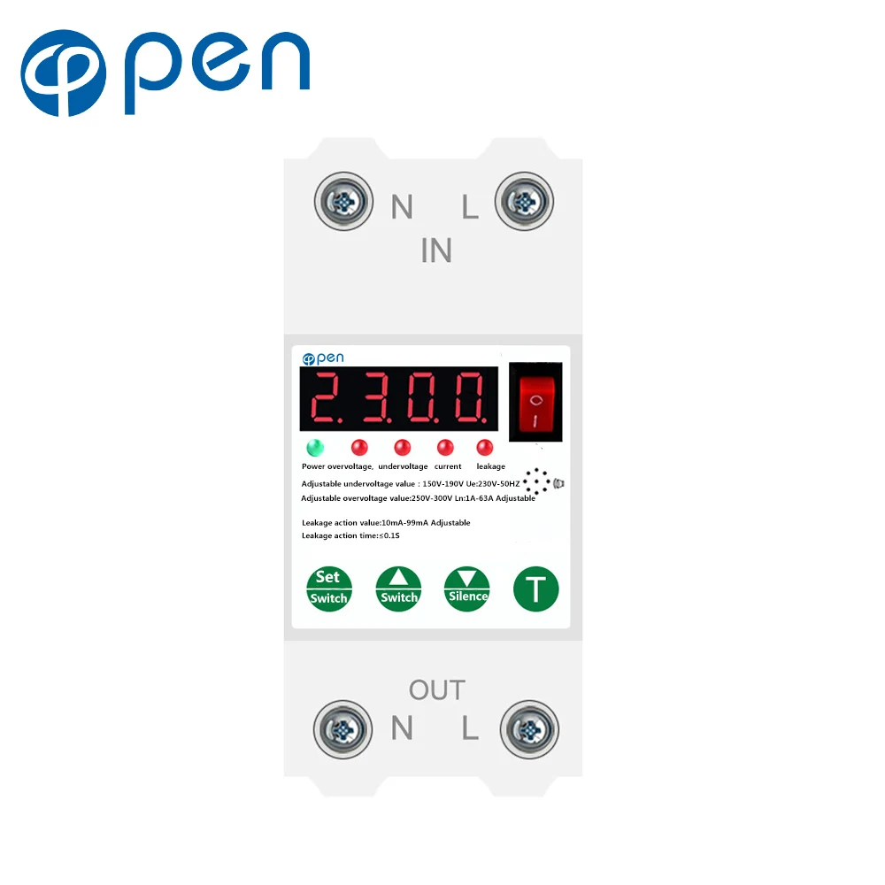 

Intelligent automatic reclosing leakage protector circuit breaker lightning protection leakage protection switch 220V