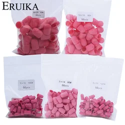 50pcs Nail Sanding Bands Caps Nail Drill Bit With Mandrel Pedicure Manicure Remove Dead Skin Professional Foot Care Clean Tool