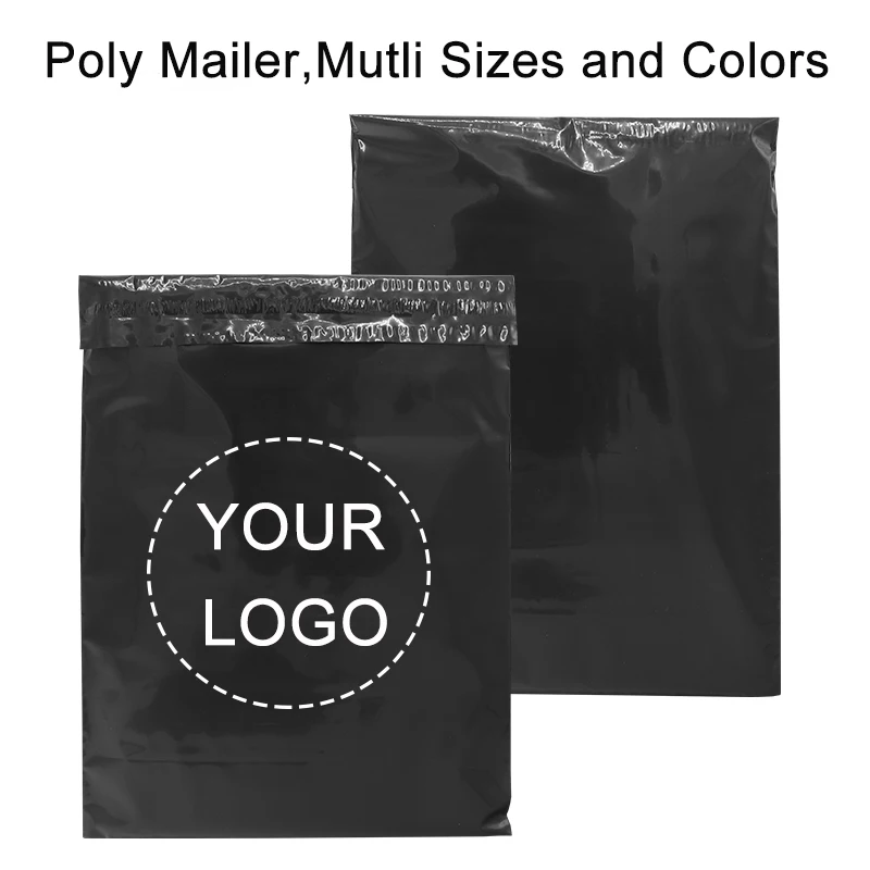 50pcs custom logo printed bags Self-Seal Adhesive Storage Bag Plastic Poly Envelope Mailer Postal Mailing Bags Customizing logo image 2