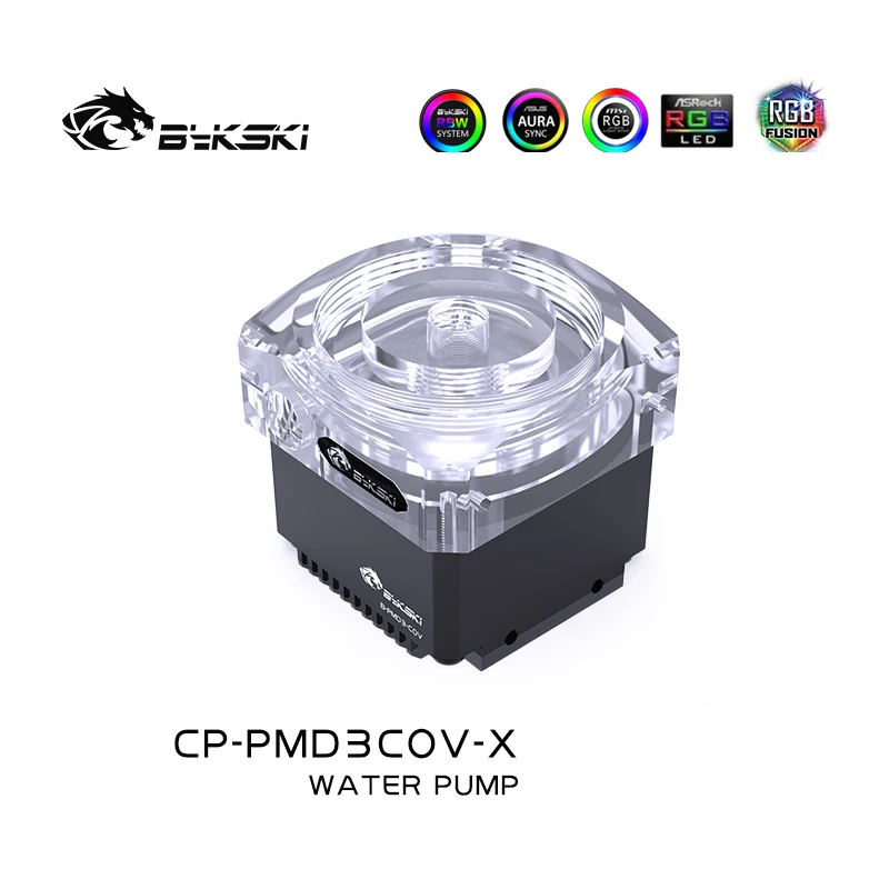 Bykski DDC Pump With Lighting RGB RBW PWM Maximum Flow 600L/H Maximum Lift 6 Meter  MAX Speed 5000RPM CP-PMD3COV-X