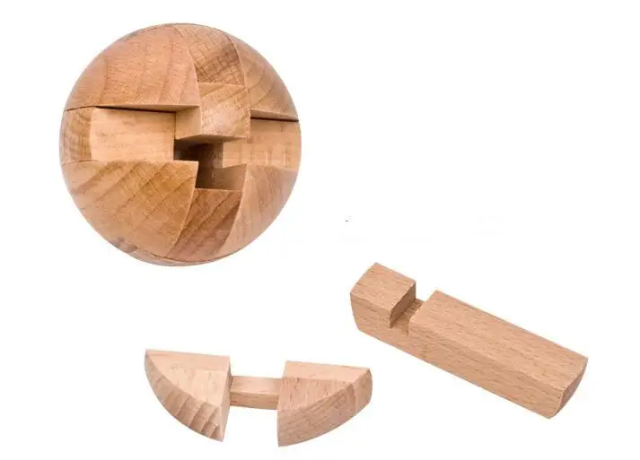 Classico gioco di puzzle in legno a forma di palla per adulti bambini