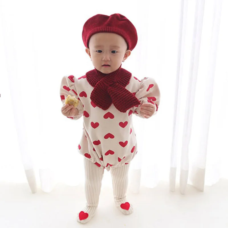 MILANCEL 2022 Spring baby leggings red heart leggings for girls striped infant boys skinny matching leggings