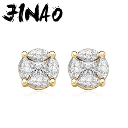 JINAO 2021 NEW European and American style High Quality Personality Iced Out Earring Men and Women Jewelry For Gift