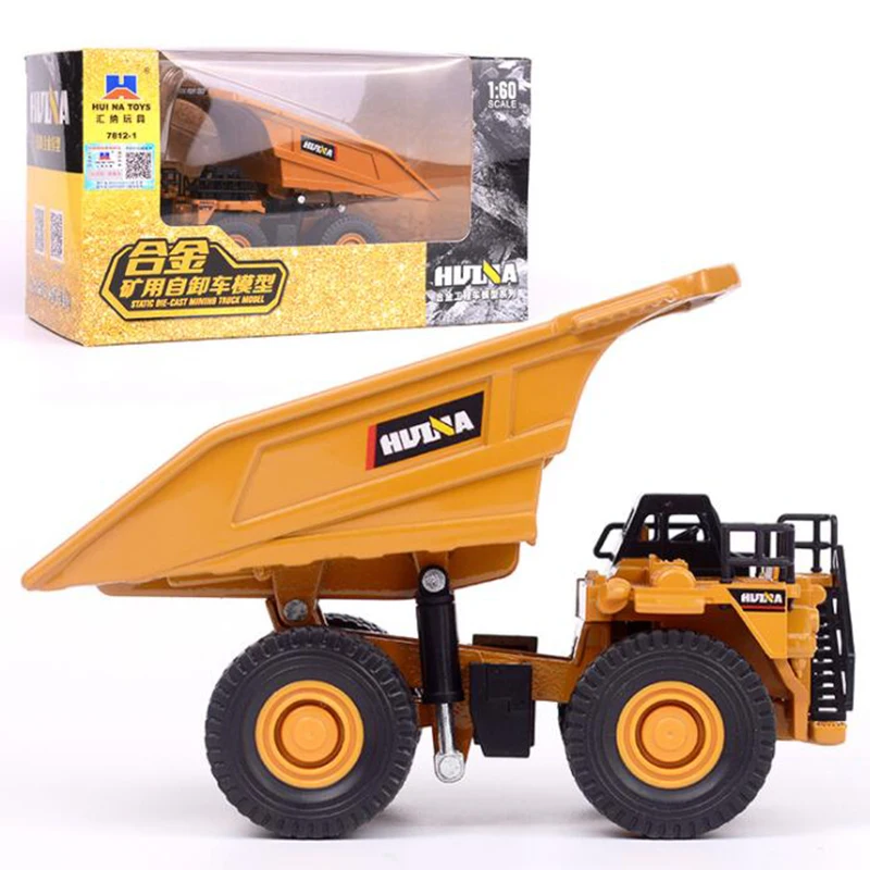 1/60 Scale Die-cast Alloy Car Mine Dump Excavator Model  Engineering Truck Toy for Kids Collections