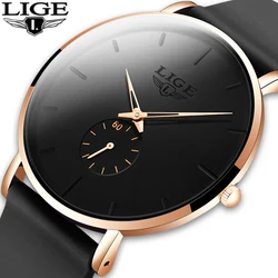 LIGE New Fashion Mens Watches Top Brand Luxury Sport Waterproof Simple Ultra-Thin Watches Men Quartz Clock Relogio Masculino+Box