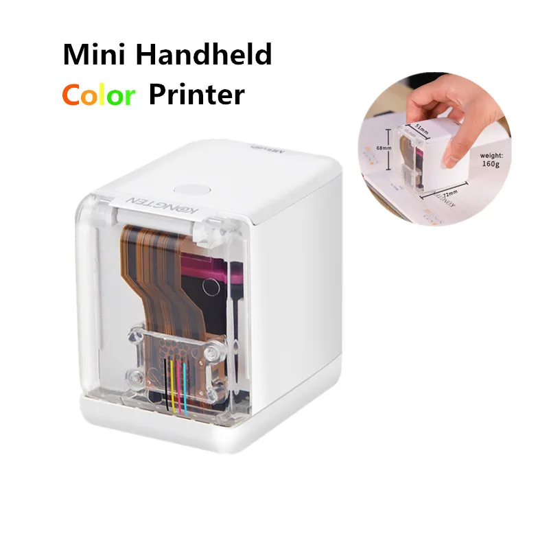 

Mbrush Inkjet Color Printer Portable Mobile Mini Handheld Printer WIFI USB IOS Android Tattoo Logo Printer Ink Cartridge Printer