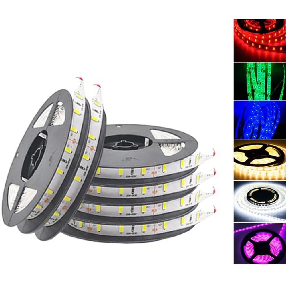 5M 300 Led Strip Licht Niet Waterdicht Dc 12V Lint Tape Helderder Smd2835 5050 Warm Wit/Blauw/Rood/Groen Vakantieverlichting Artikel