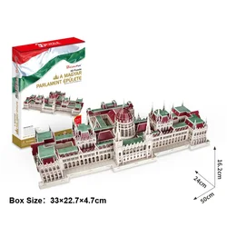 Hungarian Parliament Building 3D Paper Puzzle Model DIY Toy Famous Architecture Hand Work girl boy Birthday Christmas Gift 1pc