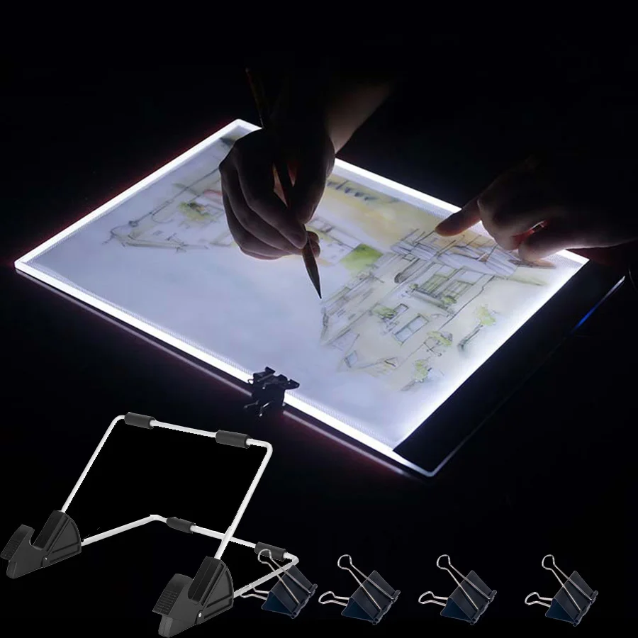 A4 /A3 LED Light Pad Board 5d Diamond Painting Tools Tracing Copy Board with 3 Level Brightness USB Powered Drawing Tablet