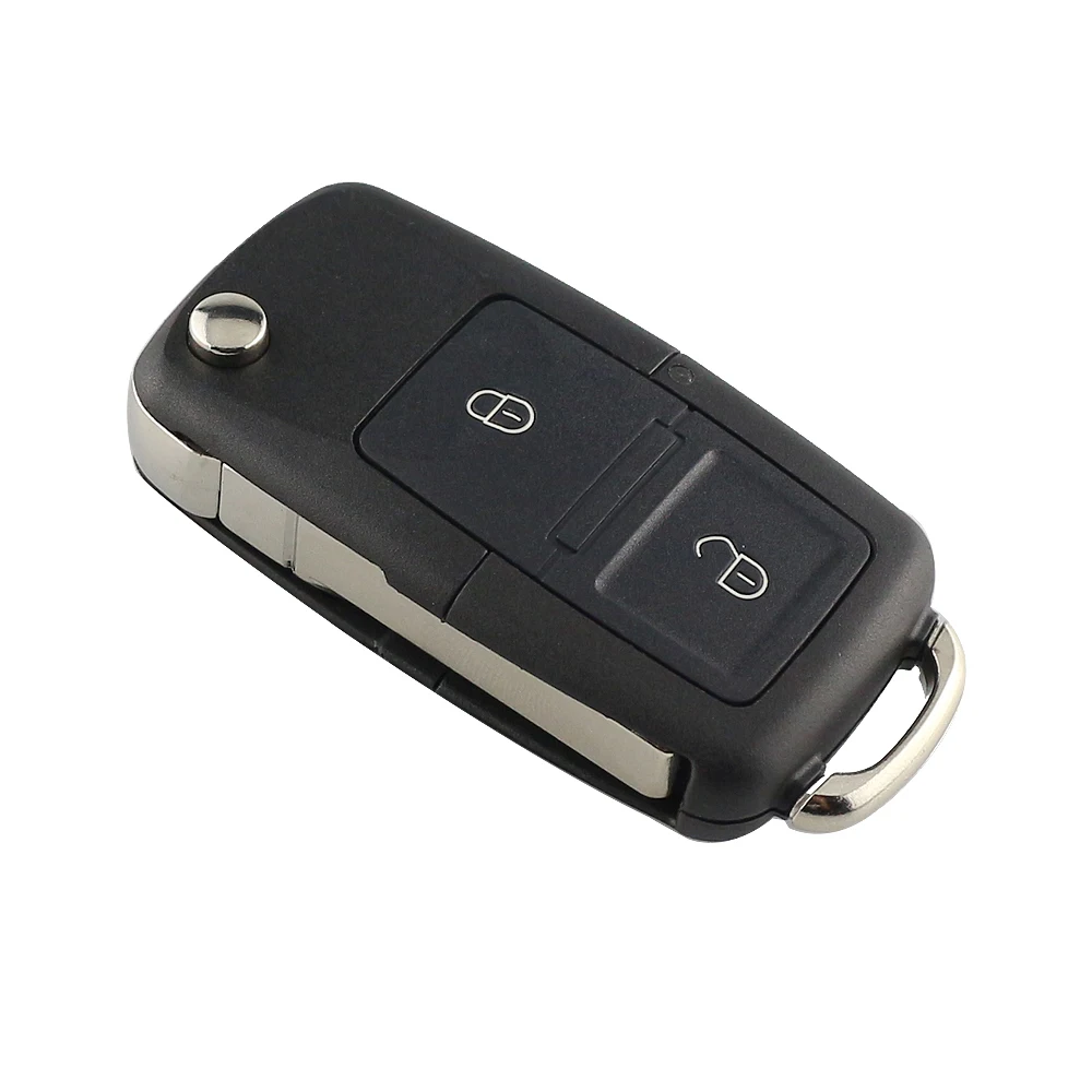 YIQIXIN Flip Folding Car Key Shell For Volkswagen Vw Jetta Golf Passat Beetle Skoda Seat Polo B5 2 Button Remote Key Case Fob