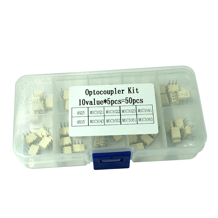 50pcs 100pcs integrated circuit diy electronic kit adopts DIP IC NE555 UC3842 24C08 and Optocoupler 4N25 4N35 MOC3021 MOC3063