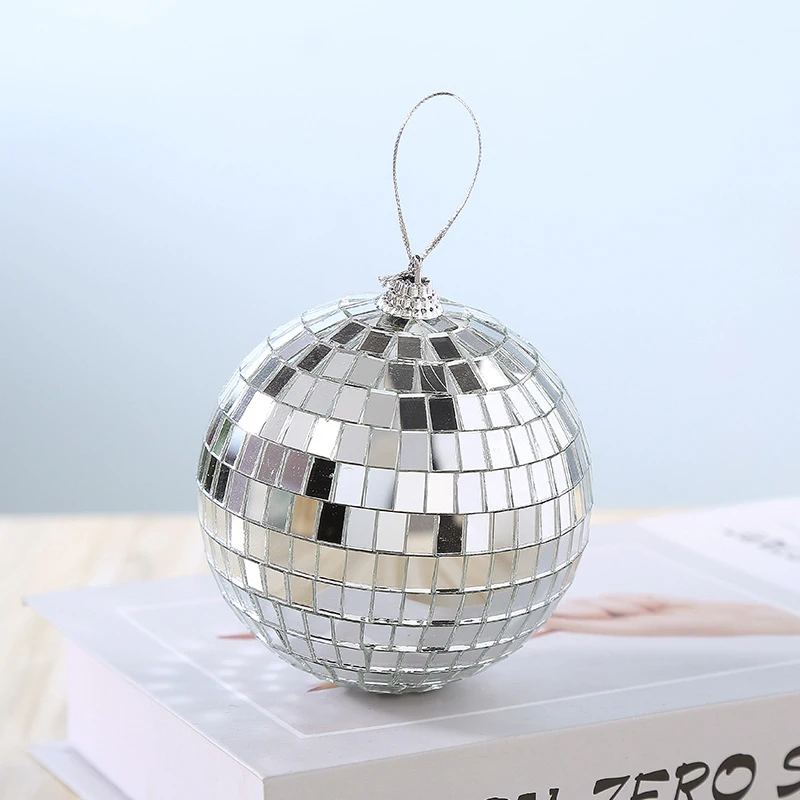 Reflective Glass Rotating  Ball Reflection Glass Ball Light   Mirror Disco DJ Mirror  for Christmas Party  Decoration