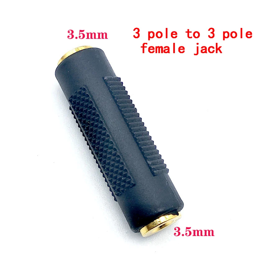 New 3.5 mm Female to 3.5mm Female Jack Stereo Connector Coupler Adapter Audio Cable Extension for MP3 DVD Headphone Car AUX