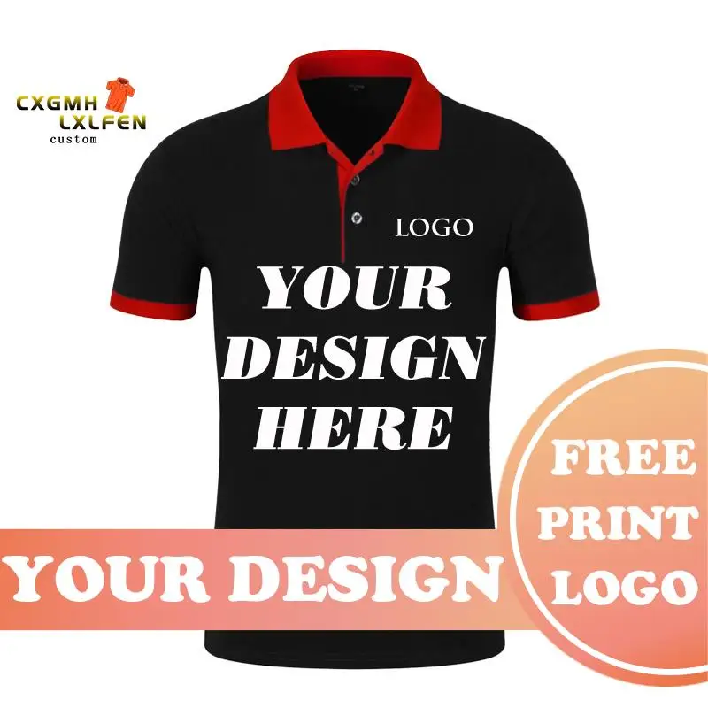 Summer Men Custom Print Short Sleeve Horse Polos Shirts Cotton Men Short Sleeve High Quantity Polo Men Business Shirt 13 Colors