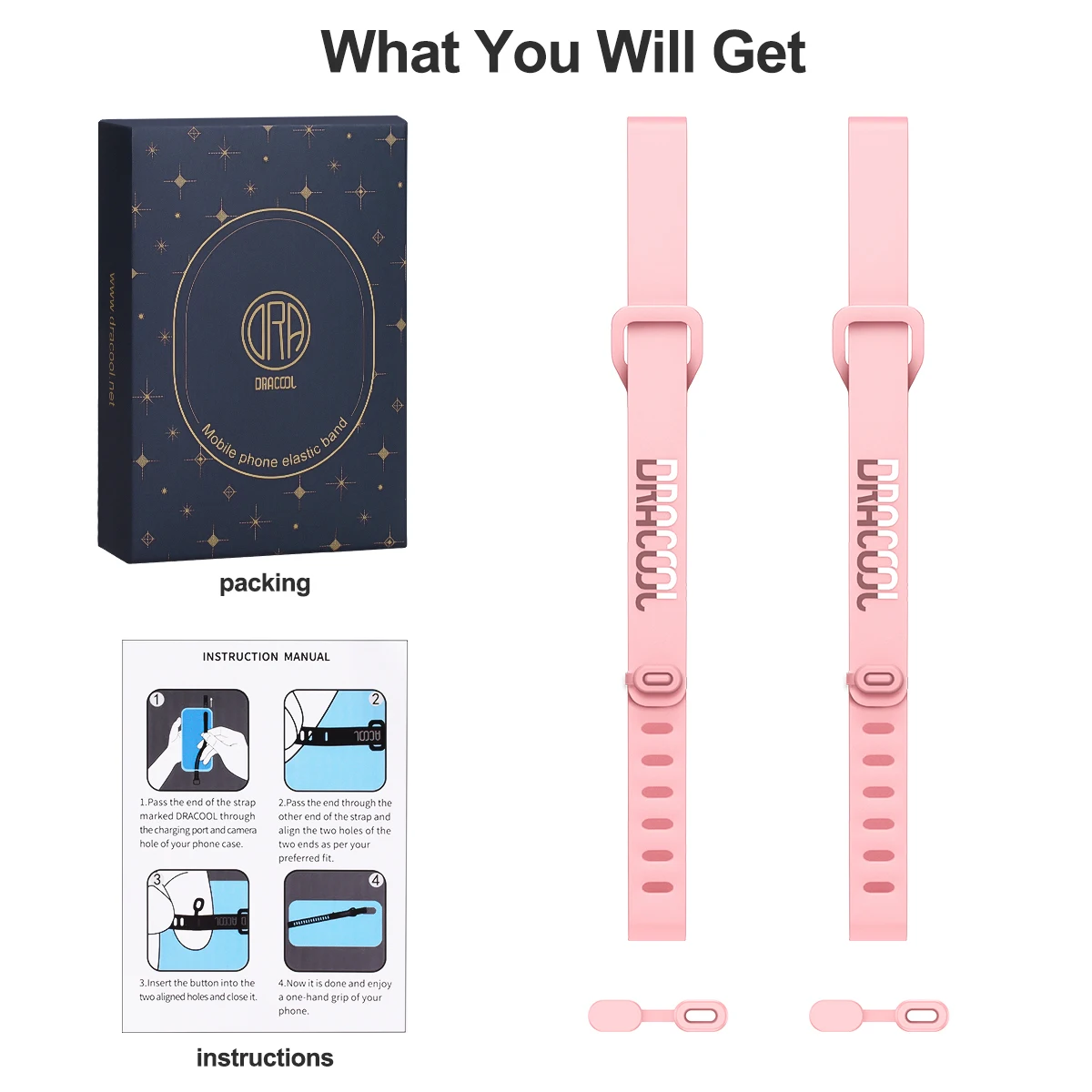 New 2pcs clear Wristband Hand Band Soft TPU silicone Grip Phone Hand Finger Ring Holder Strap Ropes For iPhone Xiaomi kickstand