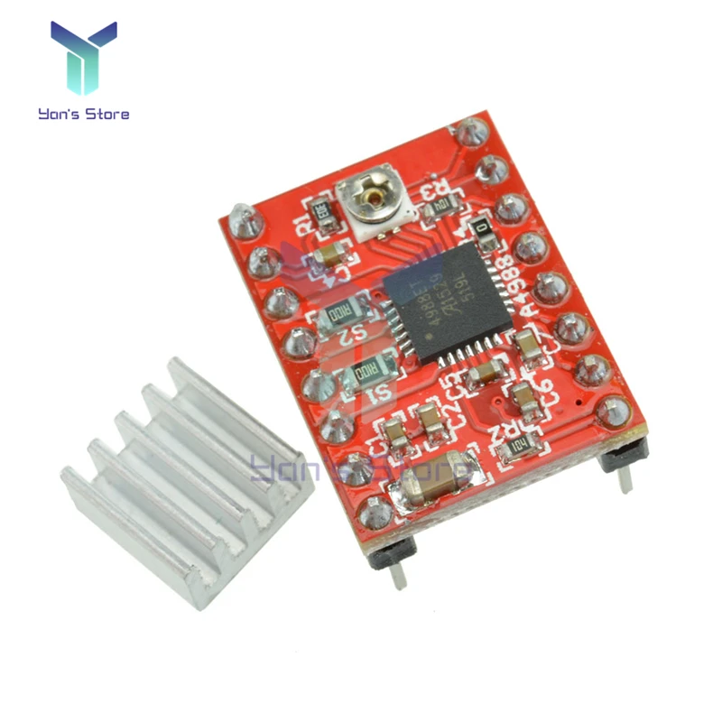 Diymore A4988 Stepper Motor โมดูลพร้อมอ่างความร้อนสําหรับ Arduino 3D เครื่องพิมพ์ Reprap เครื่อง CNC หรือหุ่นยนต์