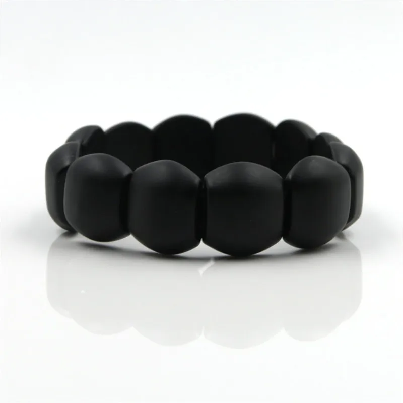 WWLB High Quality Real Black Obsidian Handrow Tourmaline Stone Men Bracelet Bangles Fashion Hand String Row Women Yoga Jewelry