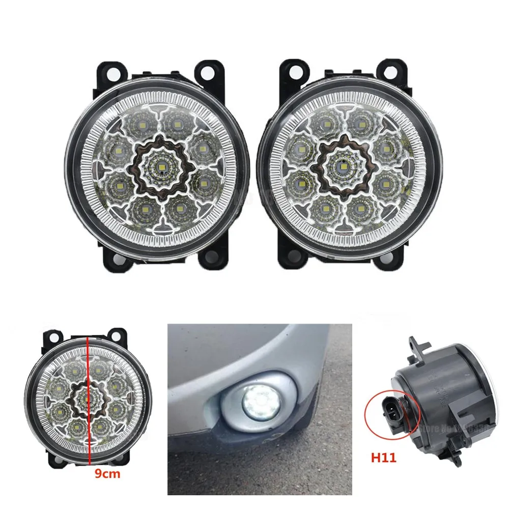 2PCS Fog Lamps DRL Lighting LED Lights For Mitsubishi L200 OUTLANDER 2 PAJERO 4 GALANT Grandis Car-styling Halogen Lamp