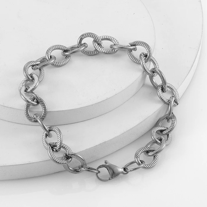 Neues Edelstahl-Hip-Hop-Armband, Modetrend, geeignet für Herrenhalsketten, hochwertiger Schmuck – Detail 2