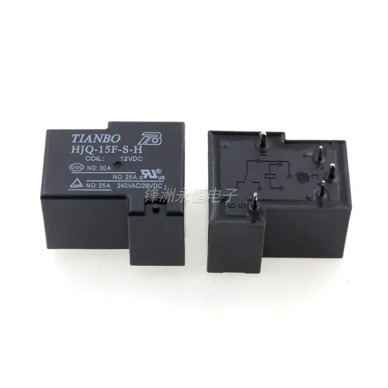 Free Shipping 100% new original TIANBO relay 5Pcs/lot HJQ-15F-S-H-12VDC HJQ-15F-S-H 12VDC 30A 5PIN