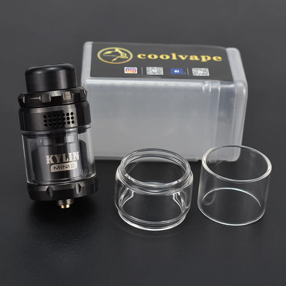 2pcs Kylin Mini V2 RTA Replacement Glass 3ml/5ml capacity Pyre Glass Tube For Kylin Mini v2 RTA Tank Atomizer