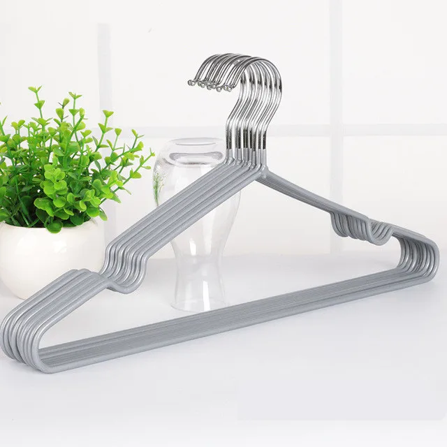 

10/20pcs/lot Stainless Steel Clothes Hanger Non-Slip Space Saving Clothes Hangers With Hook Closet Organizer Drying Racks