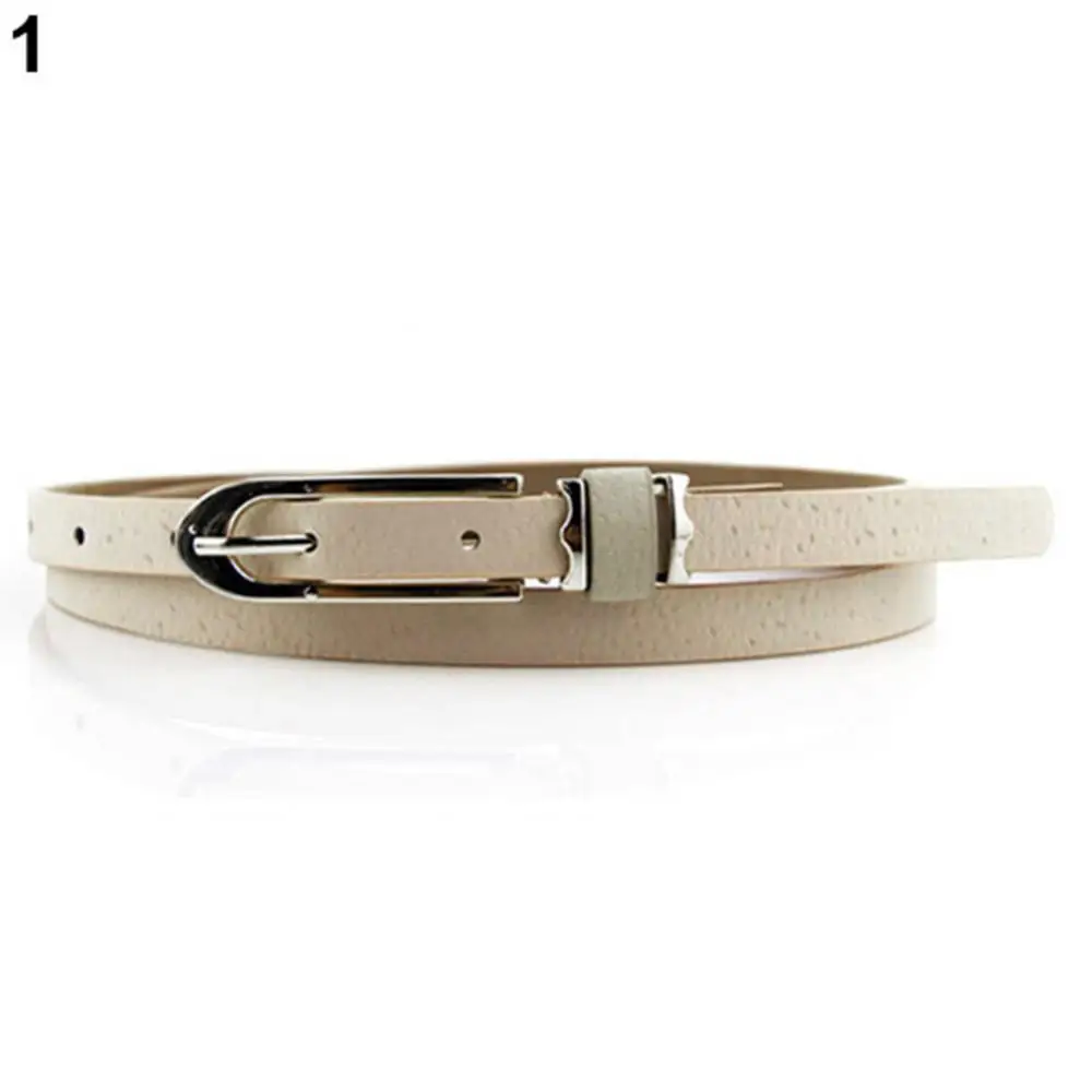 80% HOT SALE Fashion Lady Women Korean Sweet Faux Leather Thin Skinny Buckle Belt Waistband Clothing Accessories