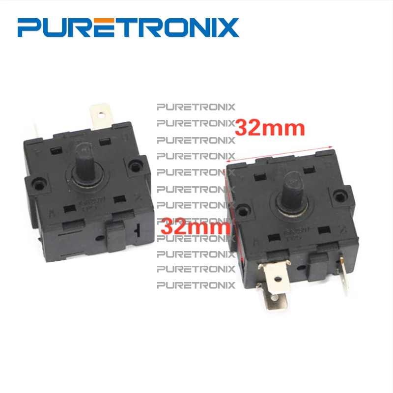 2 uds 25T125 PA66 16A 3 pines 32*32*18mm interruptor nuevo