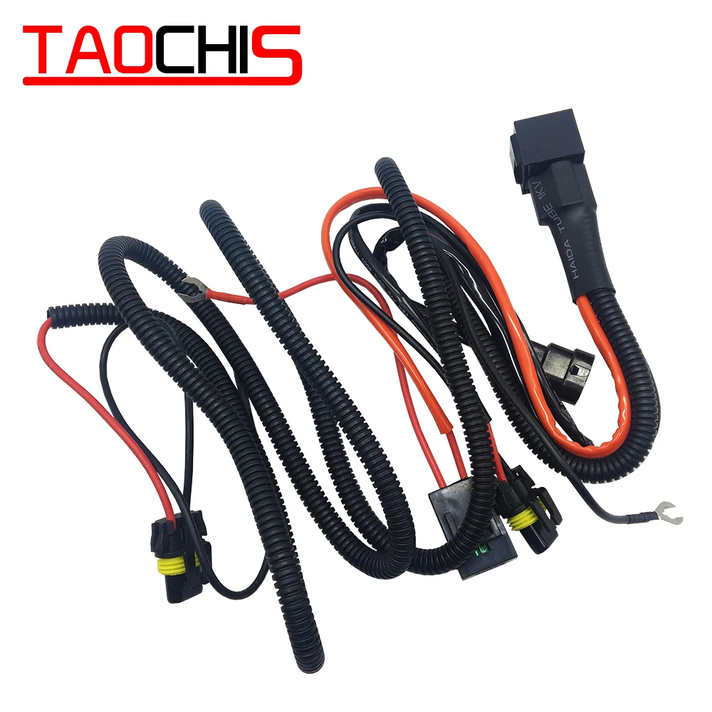 

TAOCHIS 12V 35W 55W Wiring Harness Controller Relay Control H1 H3 H7 Cable Wire 9005 9006 880 881 HID Xenon Light