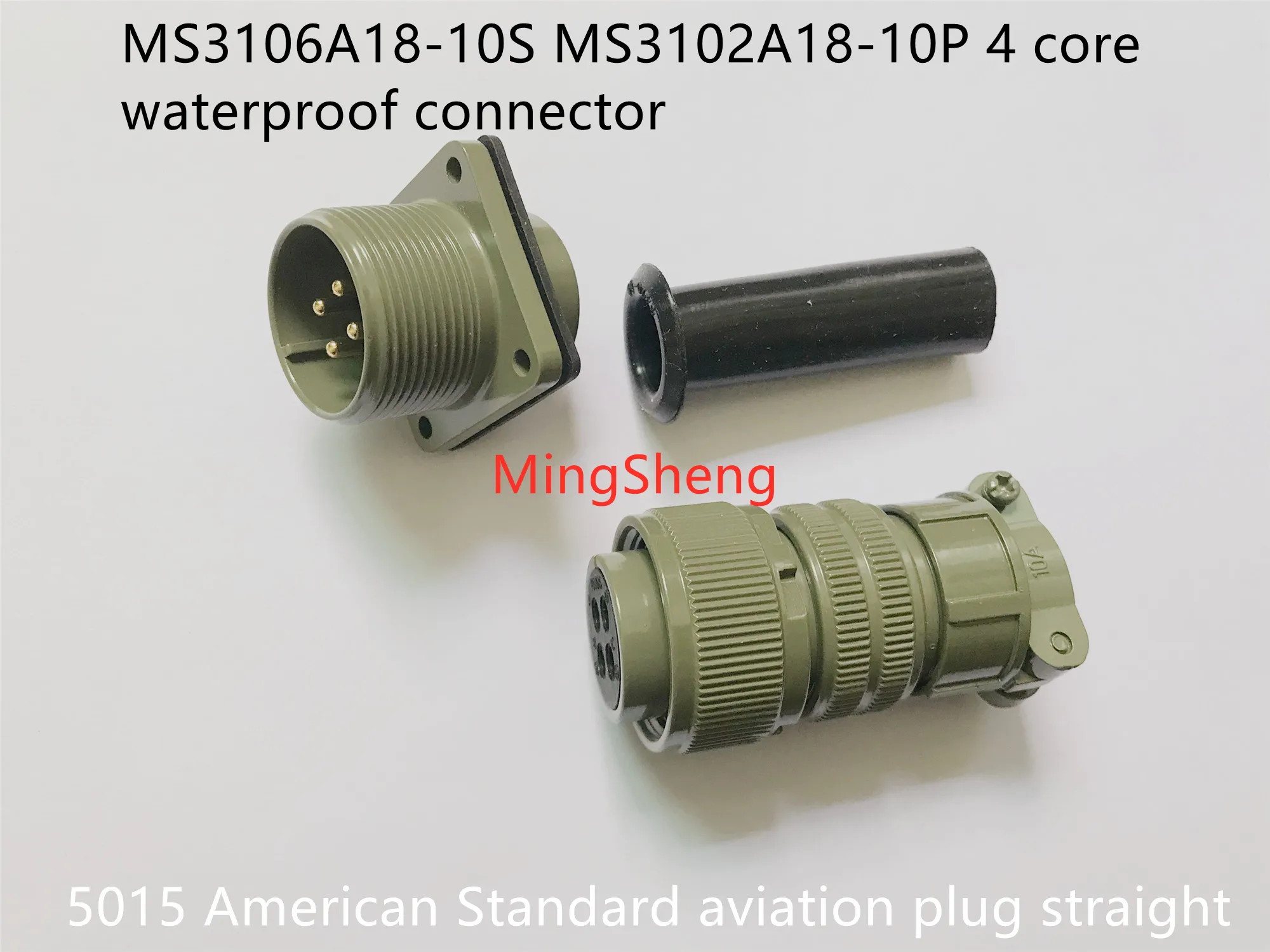 Original new 100% 5015 American Standard aviation plug straight MS3106A18-10S MS3102A18-10P 4-core waterproof connector