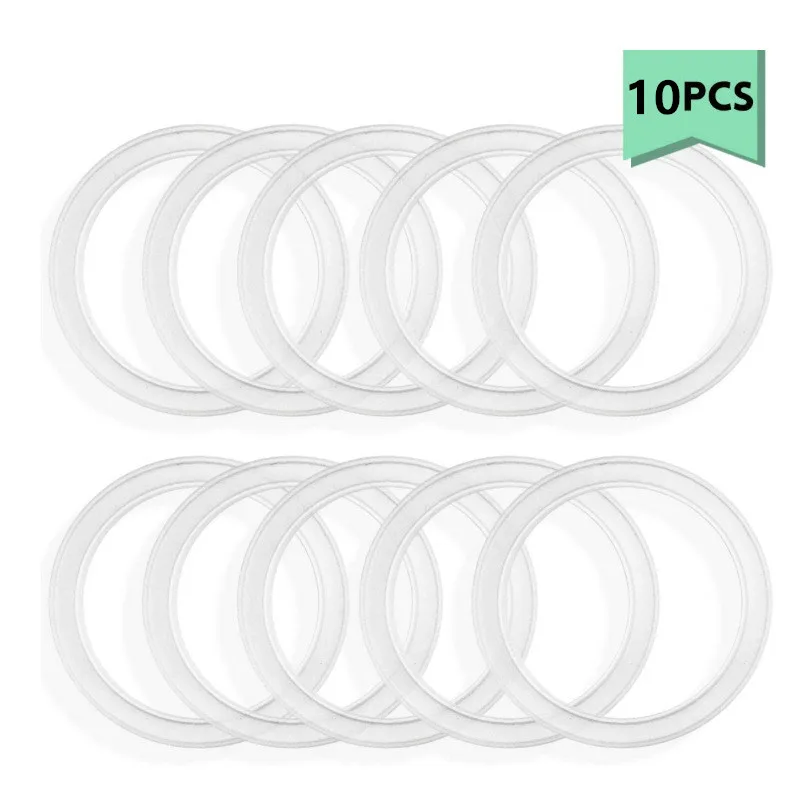 10Pcs Reusable Food Grade Silicone Seals for Leak Proof Mason Jar Lids ,Plastic Storage Lids Gaskets fit Ball, Kerr - Pack of 10