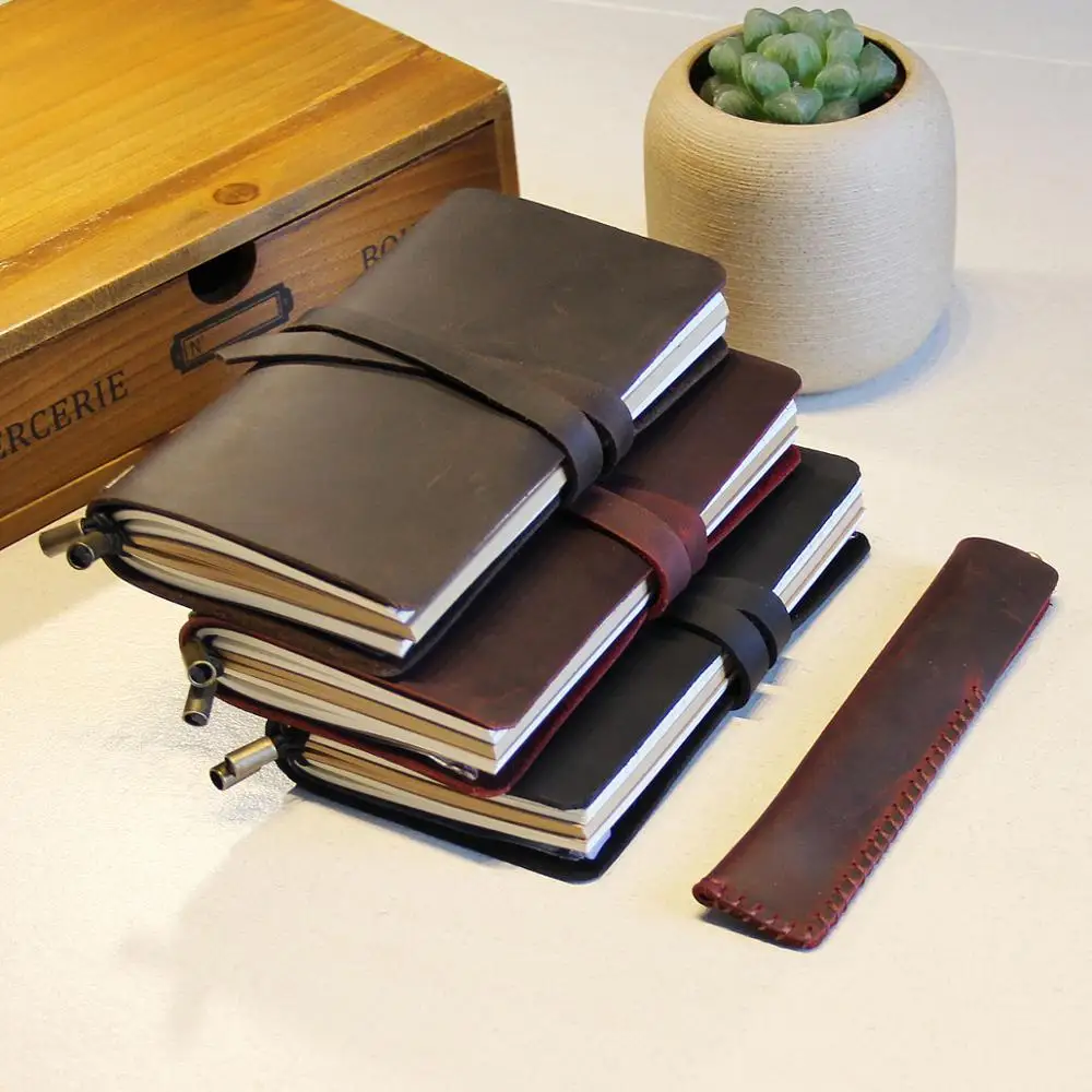 Leder Journal Notebook Tagebuch, Custom Text Travel Journal Schreiben Notebook, Handgemachte Leder Journal Notebook