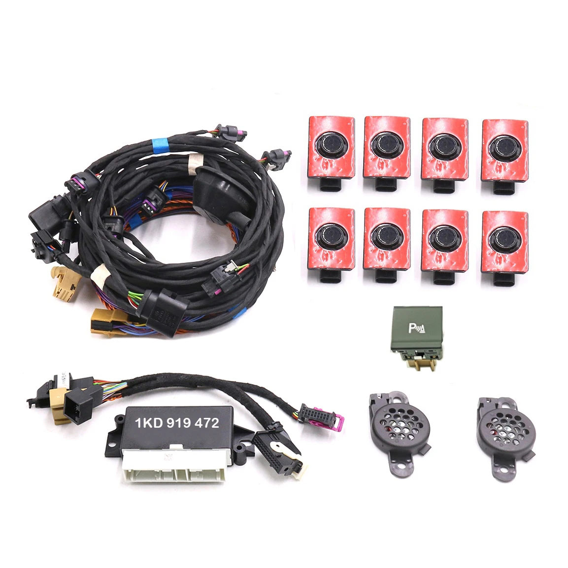 

For PQ46 Polo 6C Upgrade Old PDC Module To 1KD / RNS to MIB Park Pilot Front and Rear 8 Sensor 8K PDC OPS