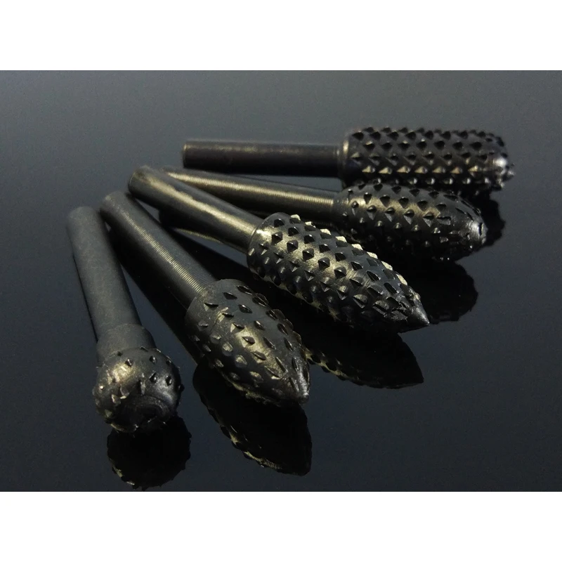 Bộ 10 Bộ Quay Tiếng Sột Soạt Tập Tin 6.3 Mm Tập Tin/Dao Phay/Dụng Cụ Mài Gỗ Khoan Dụng Cụ Cầm Tay bộ