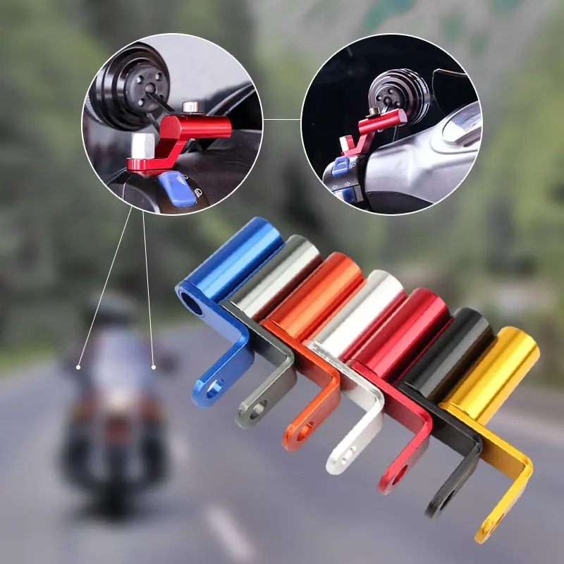 Aluminium Motorcycle Rearview Handlebar Rearview Extender Mount Head Balance Bar Bracket For for Phone Holder GPS Mount Clamp