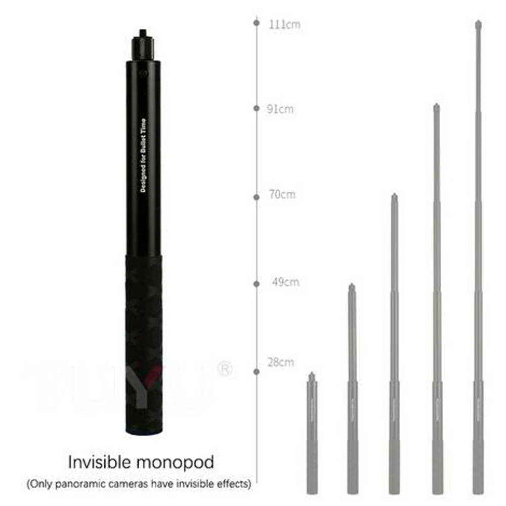 TUYU-مقود دراجة نارية من منظور شخص ثالث ، لـ GoPro DJI Insta360 One R X2 ، ملحق عصا سيلفي غير مرئية