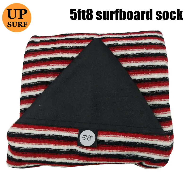 Capa macia de surf de secagem rápida, Stretch Terry Surfboard Bag, cores vermelhas, brancas e pretas, 5ft8