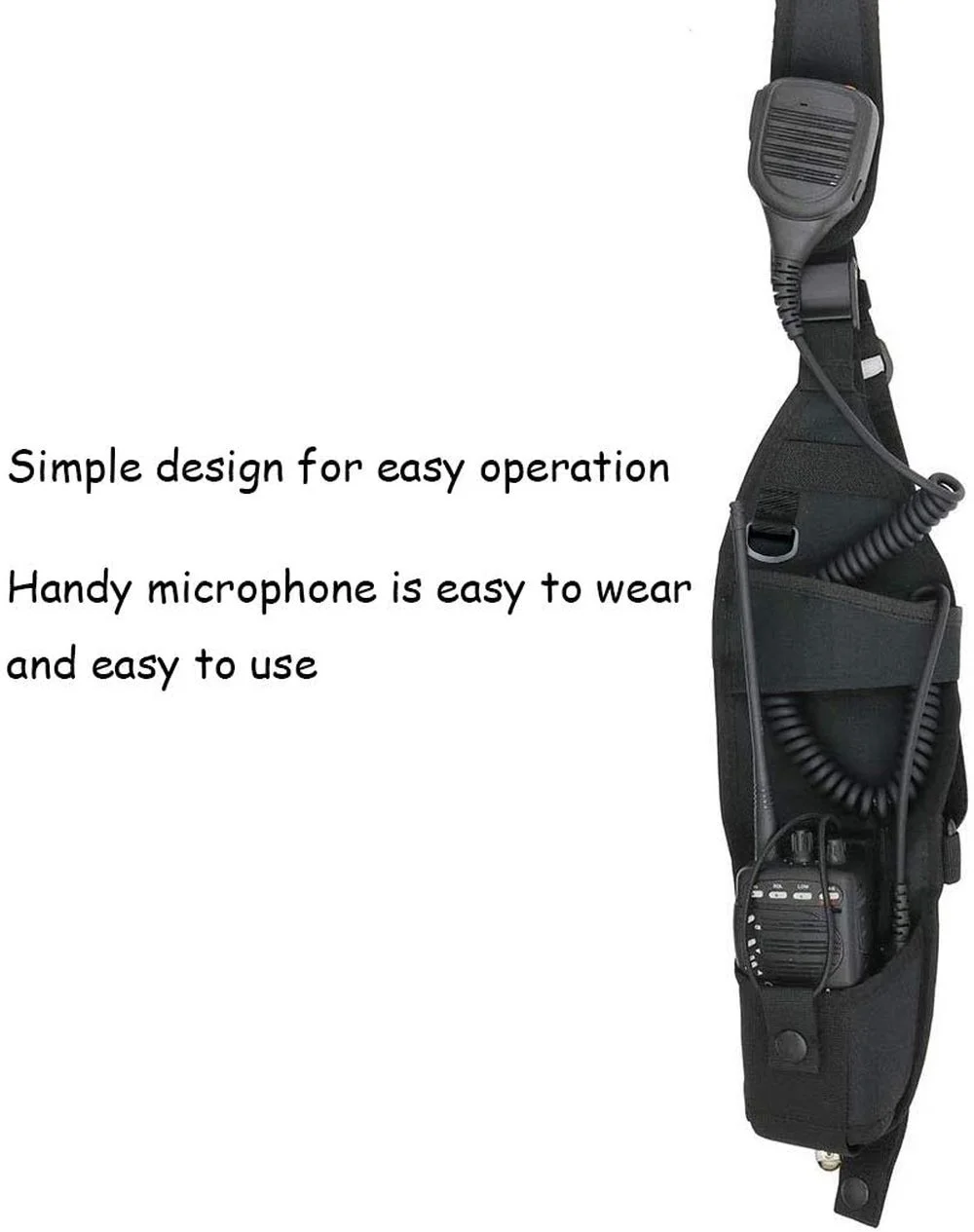 Multi-Tool Left Side Radio Shoulder Holster Chest HarnessHolder Military Tactical Survival Self-defense Safety Supplies Hunting