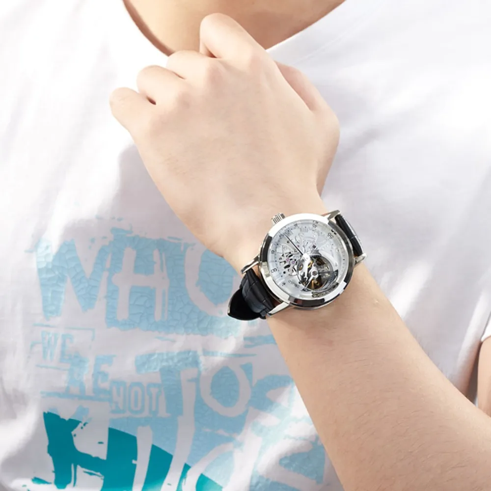 

часы для мужчин, мужские автоматические часы OBLVLO мужские роскошные брендовые механические наручные часы водостойкий скелетон reloj hombr кожаный ремешок