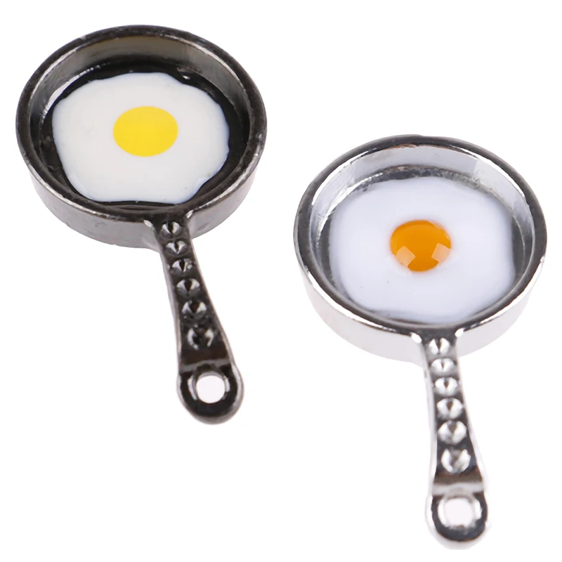 Frying Egg Pans for 12th Dolls House Kitchen Accessories Doll House Decor 1/12 Scale Dollhouse Miniature