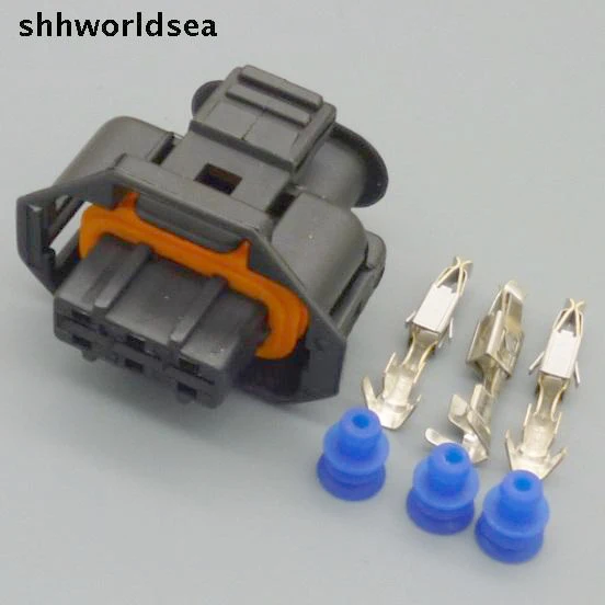 worldgolden  Kit 3-pin 3.5mm  MAP sensor Connector Assembly case for Diesel Injection Pump   rail pressure sensor 1928403966